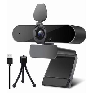 Lexvss Webcam with Microphone, Portable 2K 1440P HD‎ Wide Angle Steaming Web Cam